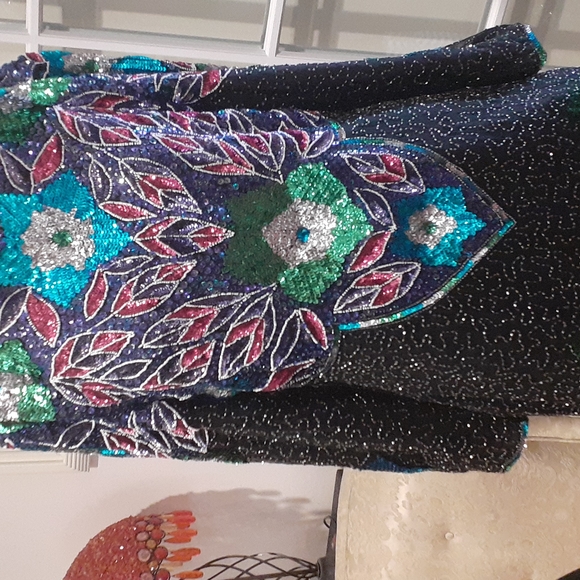 Vintage sequence Designer New Year Dress - Picture 3 of 6
